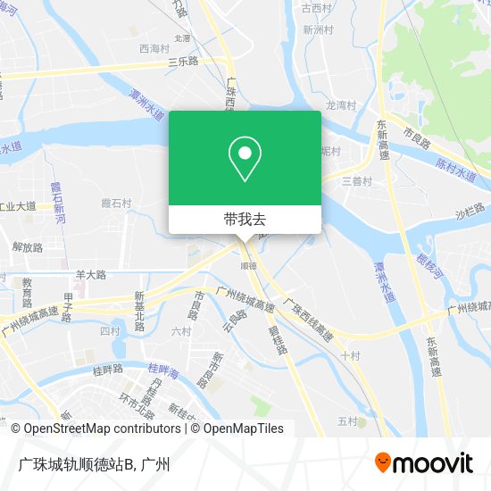 广珠城轨顺德站B地图