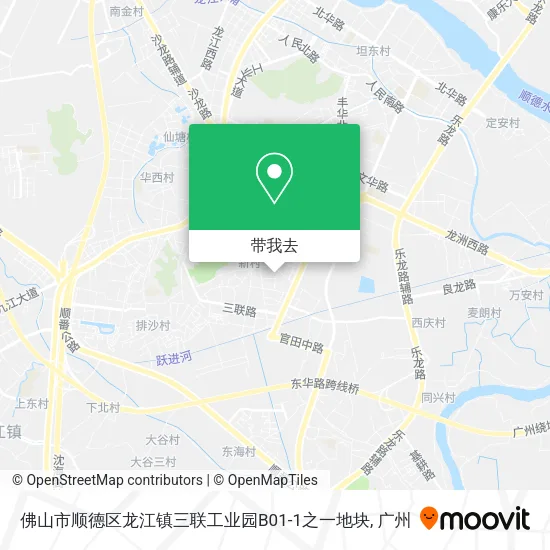 佛山市顺德区龙江镇三联工业园B01-1之一地块地图