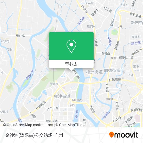 金沙洲(涛乐街)公交站场地图