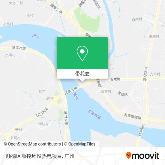 顺德区顺控环投热电项目地图