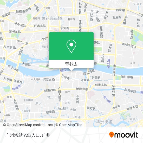 广州塔站 A出入口地图