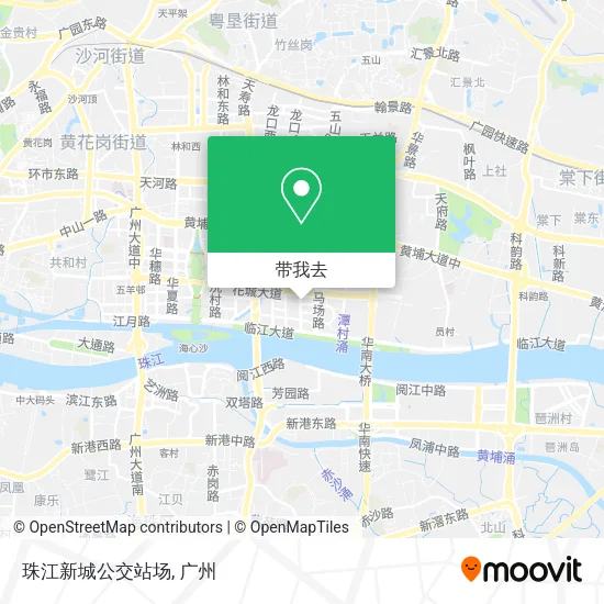 珠江新城公交站场地图