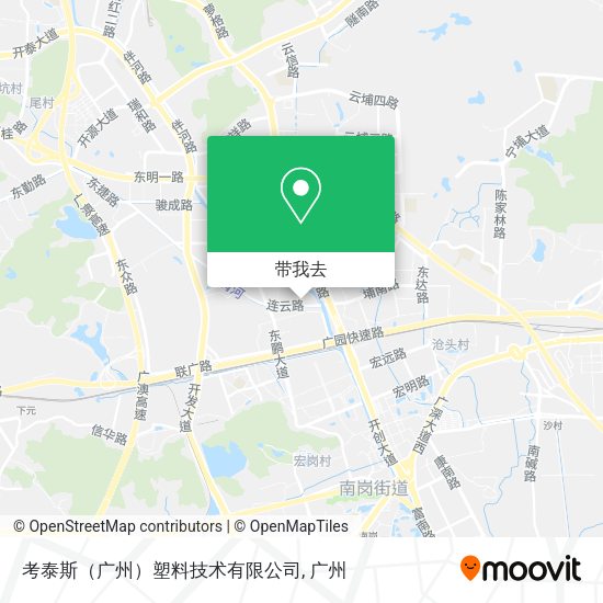 考泰斯（广州）塑料技术有限公司地图