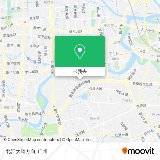 北江大道方向地图