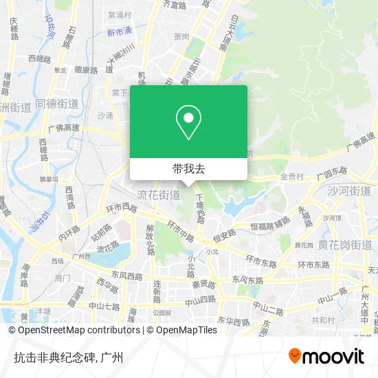 抗击非典纪念碑地图