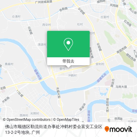 佛山市顺德区勒流街道办事处冲鹤村委会富安工业区13-2-2号地块地图