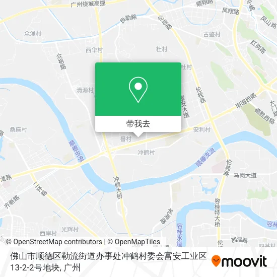 佛山市顺德区勒流街道办事处冲鹤村委会富安工业区13-2-2号地块地图