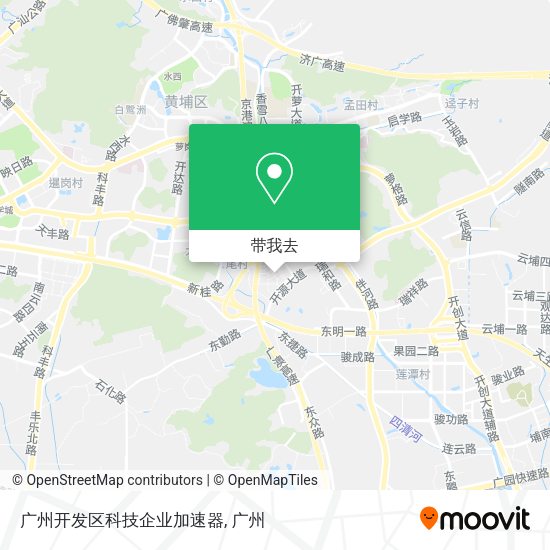 广州开发区科技企业加速器地图