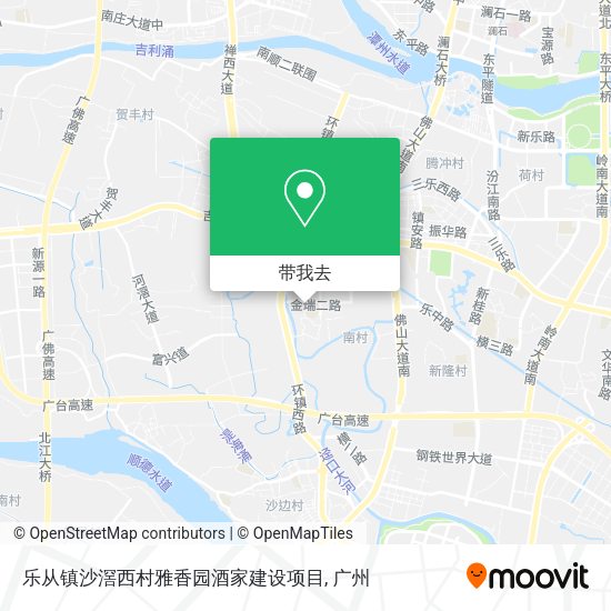 乐从镇沙滘西村雅香园酒家建设项目地图