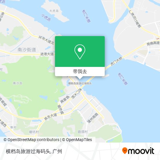 横档岛旅游过海码头地图