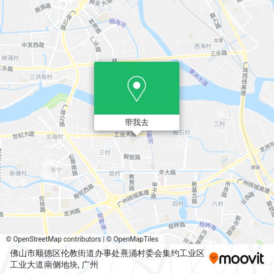 佛山市顺德区伦教街道办事处熹涌村委会集约工业区工业大道南侧地块地图