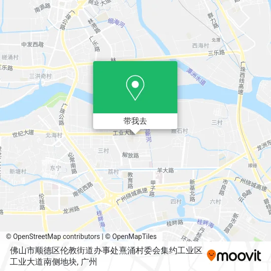 佛山市顺德区伦教街道办事处熹涌村委会集约工业区工业大道南侧地块地图