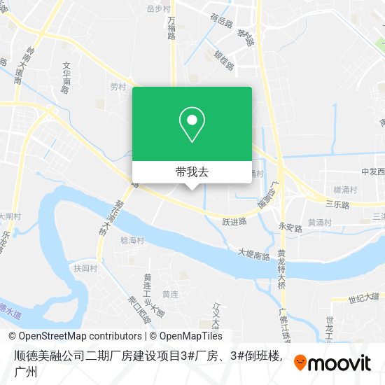 顺德美融公司二期厂房建设项目3#厂房、3#倒班楼地图