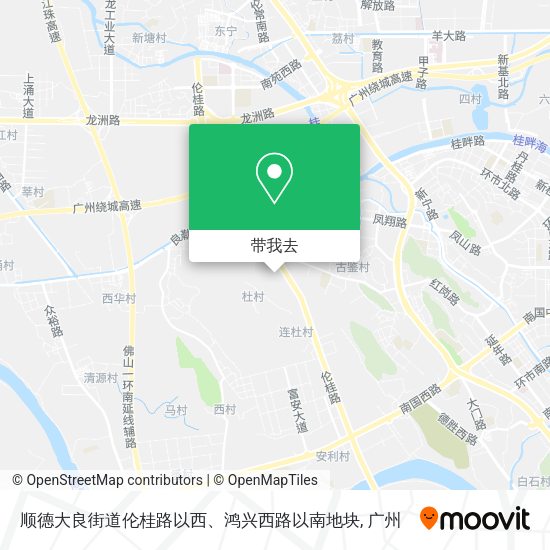 顺德大良街道伦桂路以西、鸿兴西路以南地块地图