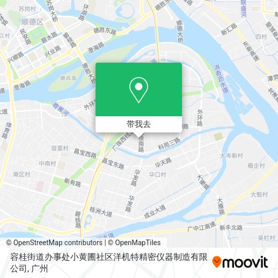 容桂街道办事处小黄圃社区洋机特精密仪器制造有限公司地图