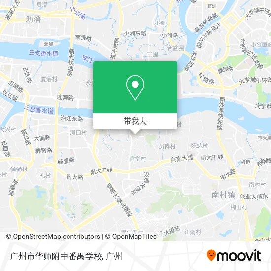 广州市华师附中番禺学校地图