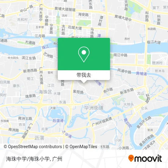 海珠中学/海珠小学地图