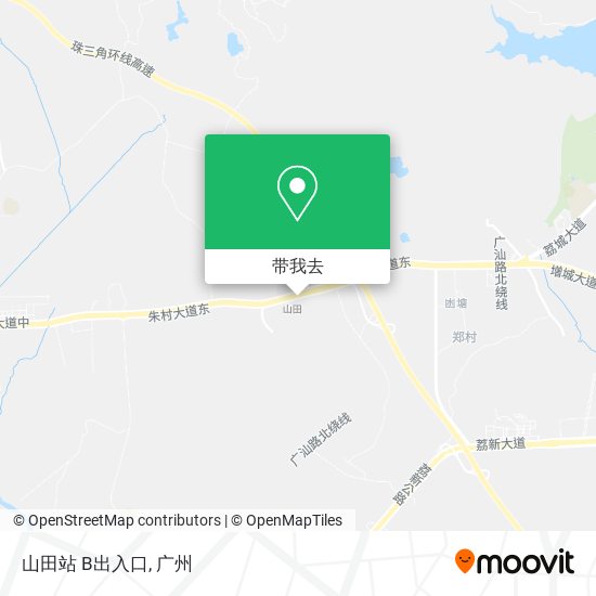 山田站 B出入口地图