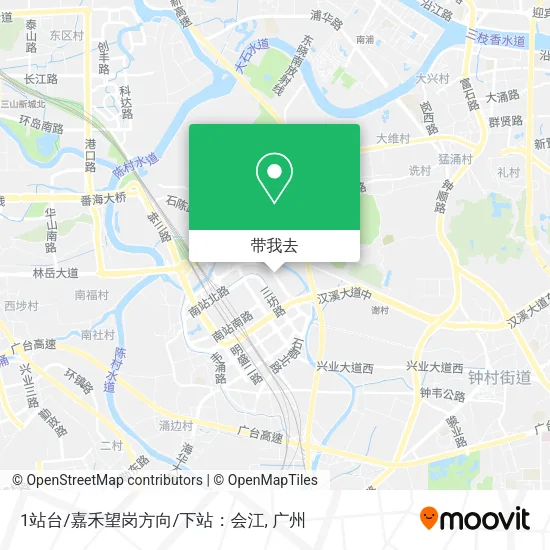1站台/嘉禾望岗方向/下站：会江地图