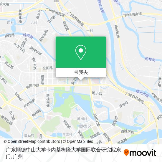 广东顺德中山大学卡内基梅隆大学国际联合研究院东门地图