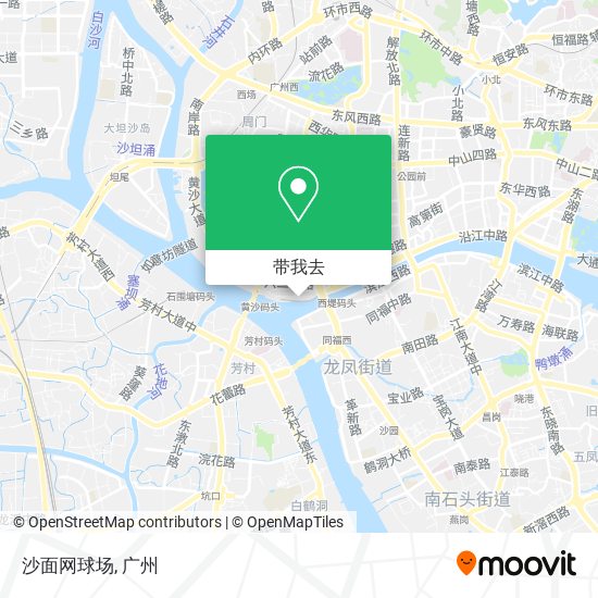 沙面网球场地图