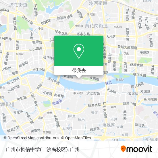 广州市执信中学(二沙岛校区)地图