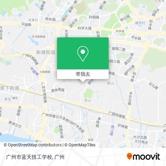 广州市蓝天技工学校地图