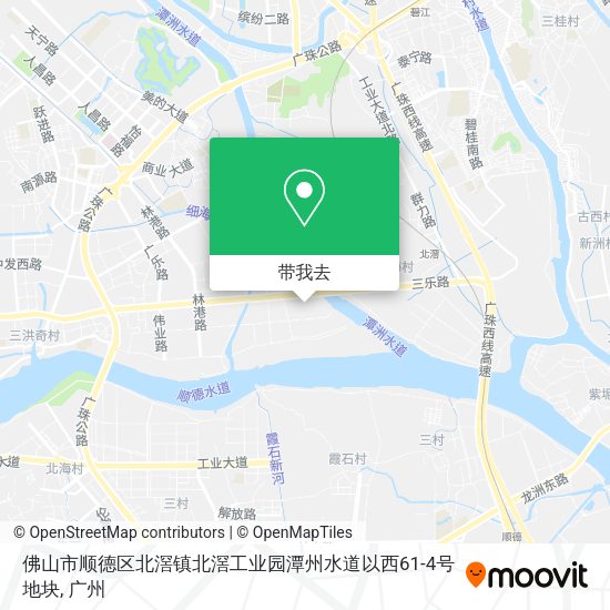 佛山市顺德区北滘镇北滘工业园潭州水道以西61-4号地块地图