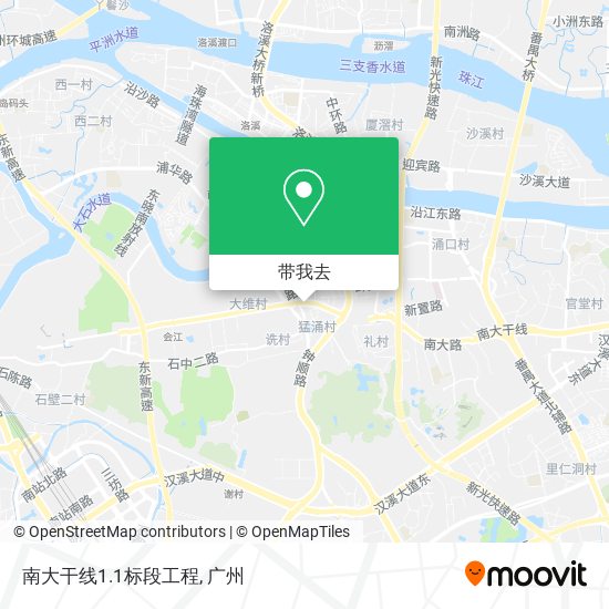 南大干线1.1标段工程地图