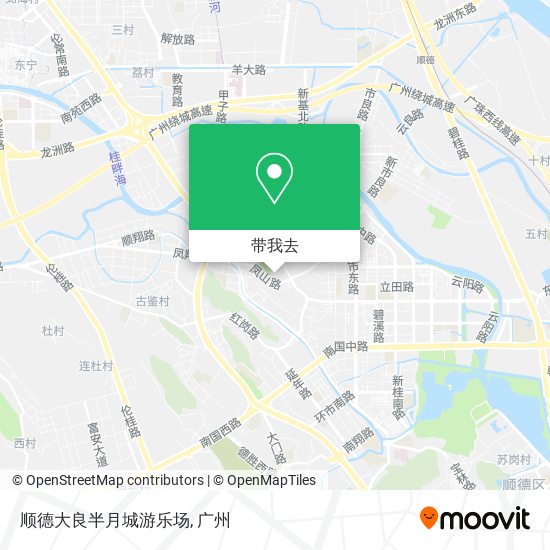 顺德大良半月城游乐场地图