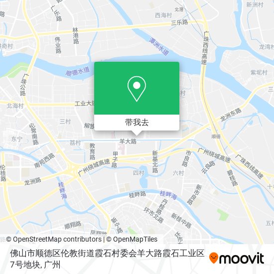 佛山市顺德区伦教街道霞石村委会羊大路霞石工业区7号地块地图