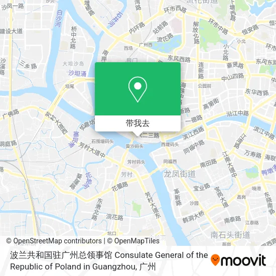 波兰共和国驻广州总领事馆 Consulate General of the Republic of Poland in Guangzhou地图