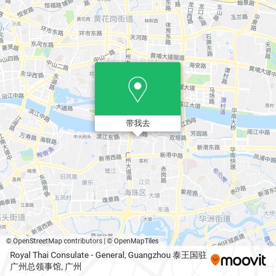 Royal Thai Consulate - General, Guangzhou 泰王国驻广州总领事馆地图