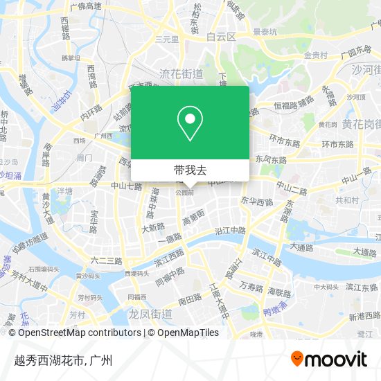 越秀西湖花市地图