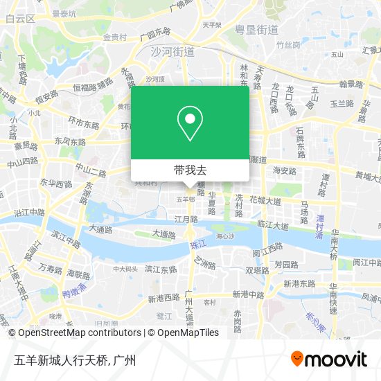 五羊新城人行天桥地图
