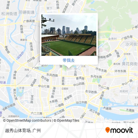 越秀山体育场地图