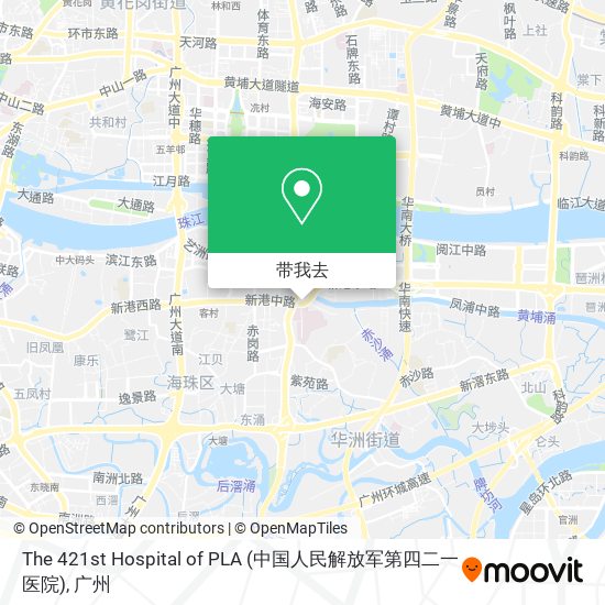 The 421st Hospital of PLA (中国人民解放军第四二一医院)地图