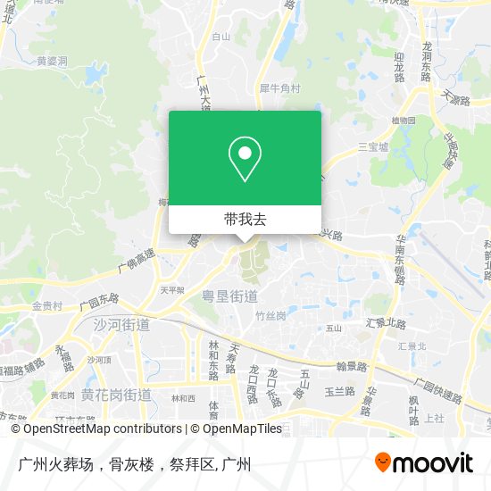 广州火葬场，骨灰楼，祭拜区地图
