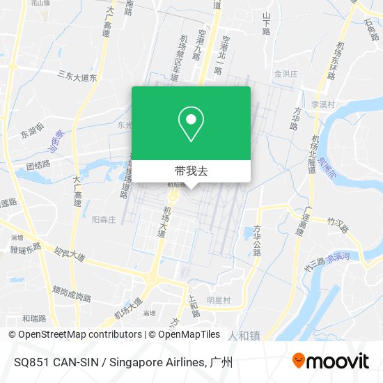SQ851 CAN-SIN / Singapore Airlines地图