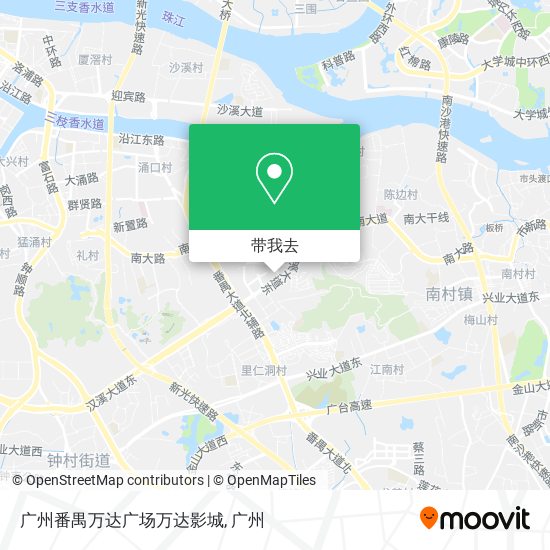 广州番禺万达广场万达影城地图
