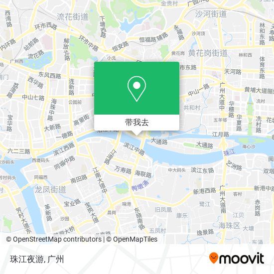 珠江夜游地图