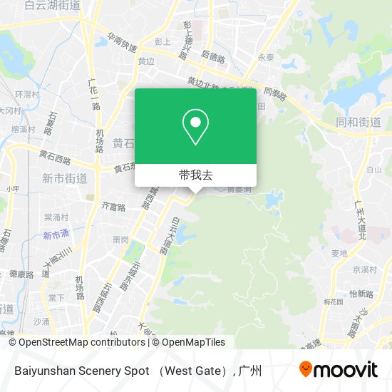 Baiyunshan Scenery Spot （West Gate）地图