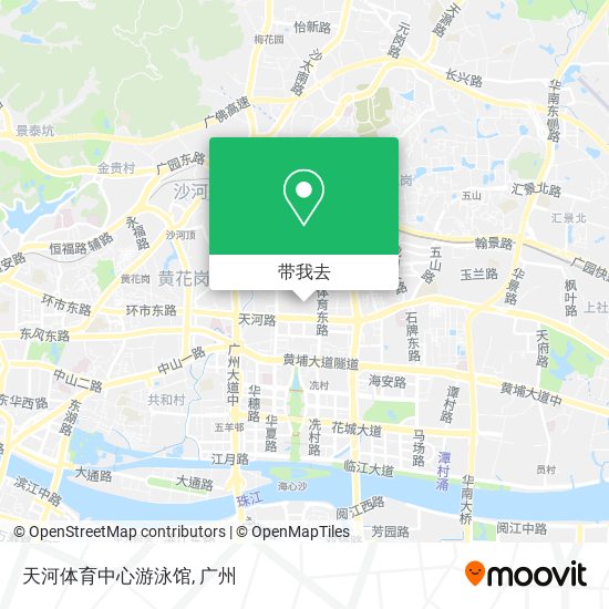 天河体育中心游泳馆地图