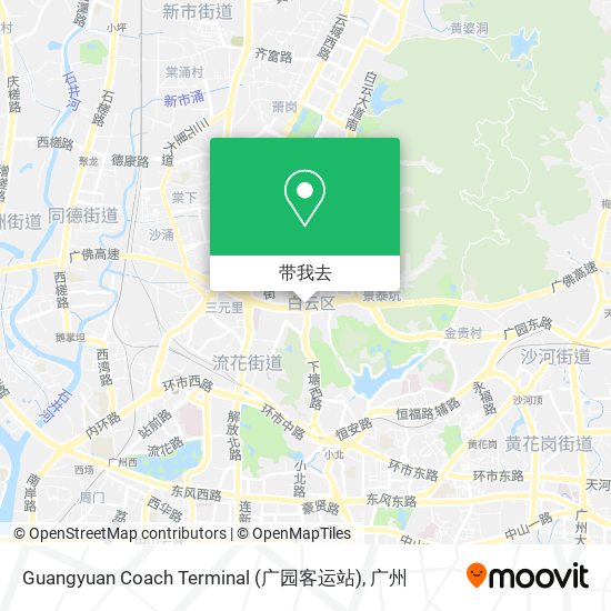 Guangyuan Coach Terminal (广园客运站)地图