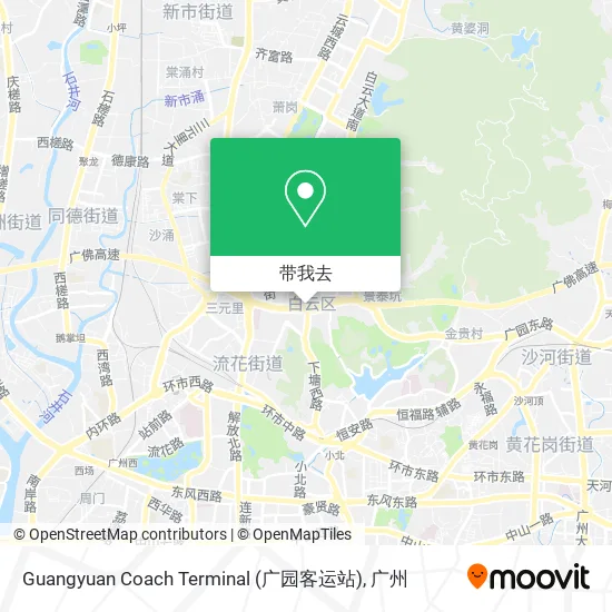 Guangyuan Coach Terminal (广园客运站)地图