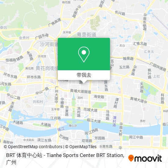 BRT 体育中心站 - Tianhe Sports Center BRT Station地图