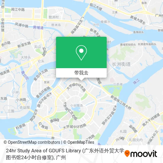 24hr Study Area of GDUFS Library (广东外语外贸大学图书馆24小时自修室)地图