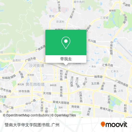 暨南大学华文学院图书馆地图