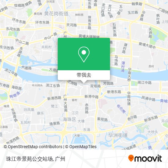 珠江帝景苑公交站场地图