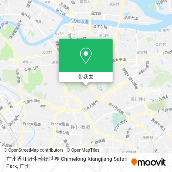 广州香江野生动物世界 Chimelong Xiangjiang Safari Park地图